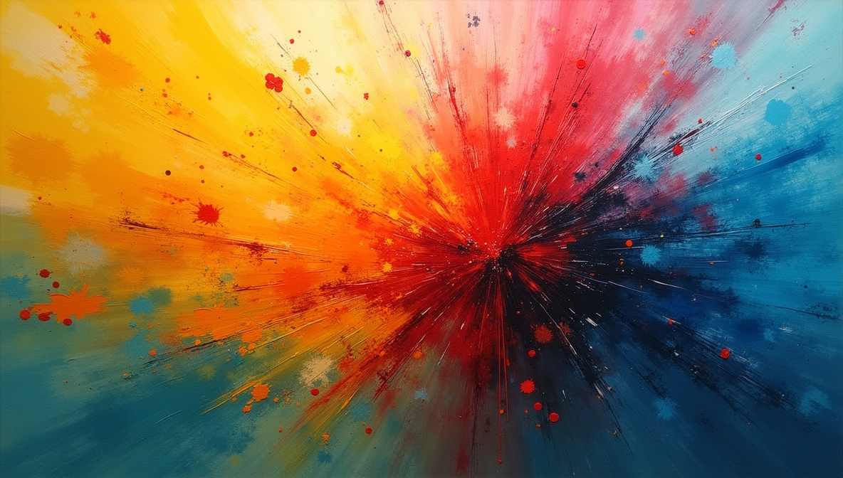 Abstract expressionist painting